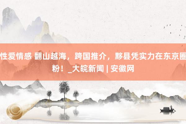 性爱情感 翻山越海，跨国推介，黟县凭实力在东京圈粉！_大皖新闻 | 安徽网