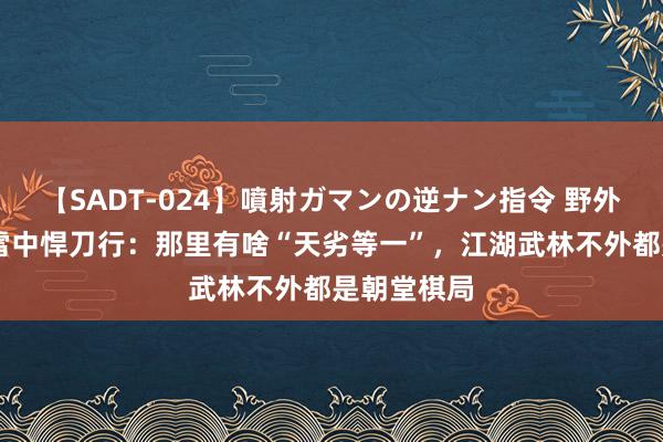 【SADT-024】噴射ガマンの逆ナン指令 野外浣腸悪戯 雪中悍刀行：那里有啥“天劣等一”，江湖武林不外都是朝堂棋局