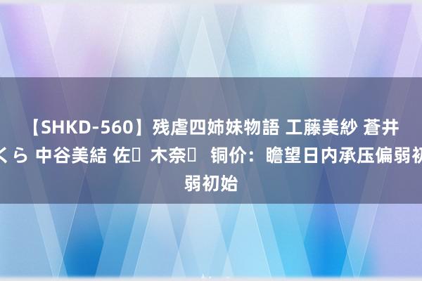 【SHKD-560】残虐四姉妹物語 工藤美紗 蒼井さくら 中谷美結 佐々木奈々 铜价：瞻望日内承压偏弱初始