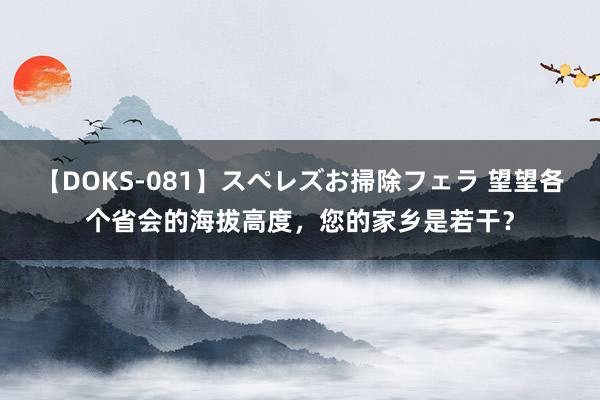 【DOKS-081】スペレズお掃除フェラ 望望各个省会的海拔高度，您的家乡是若干？