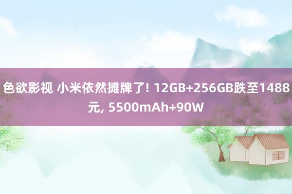 色欲影视 小米依然摊牌了! 12GB+256GB跌至1488元, 5500mAh+90W