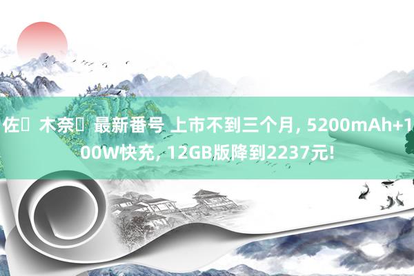 佐々木奈々最新番号 上市不到三个月, 5200mAh+100W快充, 12GB版降到2237元!