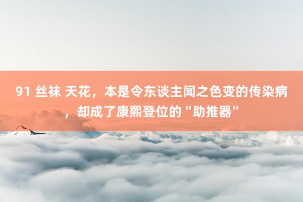 91 丝袜 天花，本是令东谈主闻之色变的传染病，却成了康熙登位的“助推器”