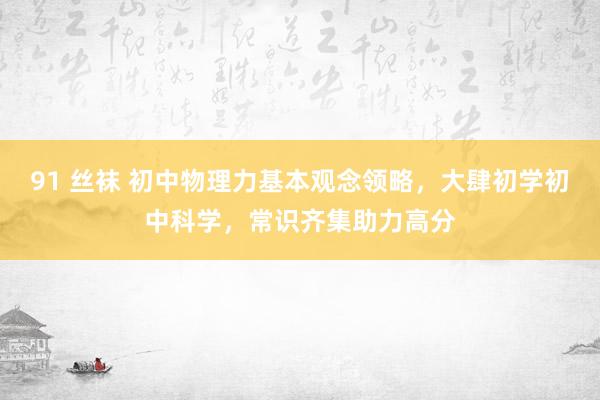 91 丝袜 初中物理力基本观念领略，大肆初学初中科学，常识齐集助力高分