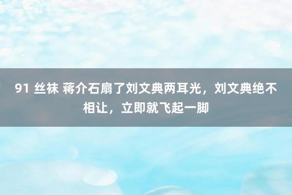 91 丝袜 蒋介石扇了刘文典两耳光，刘文典绝不相让，立即就飞起一脚